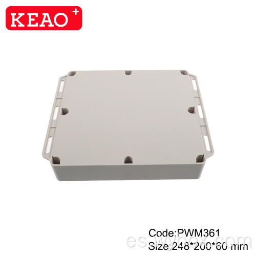 Caja de montaje en pared de ABS, caja impermeable para exteriores, caja de conexiones para carril din, caja de conexiones con terminales PWM361 con 248 * 200 * 60 mm